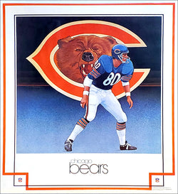 Chicago Bears "Roar" NFL Team Theme Art Poster by Keith Batcheller - Damac1979