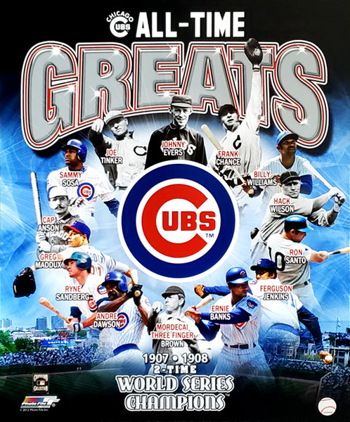 Chicago Cubs "All-Time Greats" (14 Legends) Premium Poster Print - Photofile