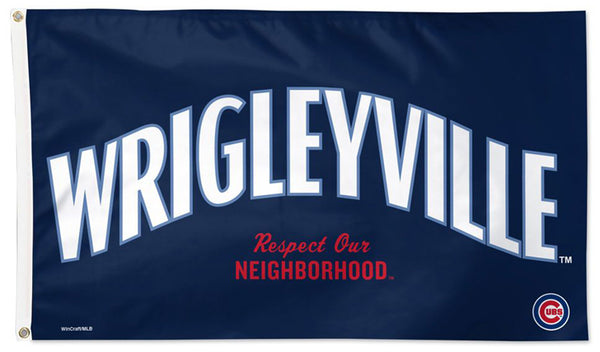 Chicago Cubs "Wrigleyville" MLB Baseball Official 3'x5' Deluxe-Edition Team Flag - Wincraft