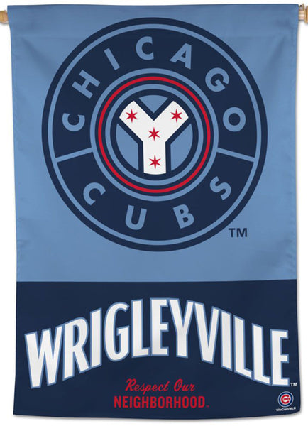 Chicago Cubs "Wrigleyville" Official MLB City Connect Premium 28x40 Wall Banner - Wincraft