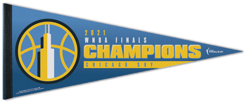 Chicago Sky 2021 WNBA Champions Official Premium Felt Commemorative Pennant - Wincraft