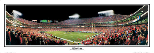 Arrowhead Stadium "35 Yard Line" Panoramic Poster Print - Everlasting Images