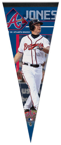 Chipper Jones Atlanta Braves Action Premium Felt Collector's Pennant - Wincraft 2012