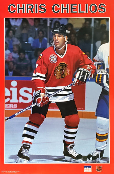 Chris Chelios Chicago Blackhawks Classic NHL Action Poster (1990) - Starline