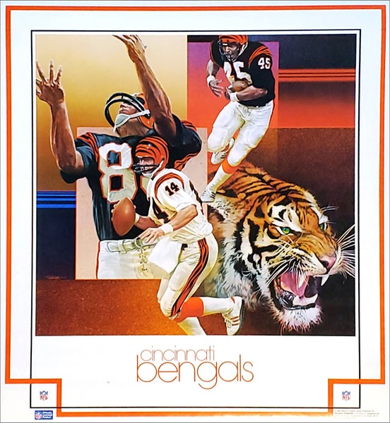 Cincinnati Bengals 1981 NFL Football Vintage Theme Art Poster (Chuck Ren) - DAMAC
