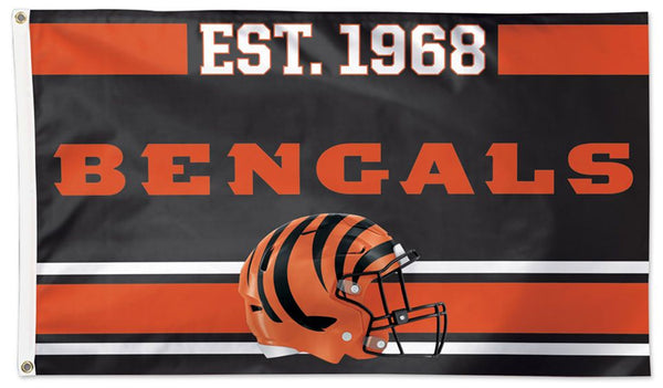 Cincinnati Bengals "Est. 1968" Official NFL Football Deluxe-Edition 3' x 5' Team Flag - Wincraft