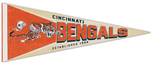 Cincinnati Bengals NFL Retro 1968-69-Style Premium Felt Collector's Pennant - Wincraft