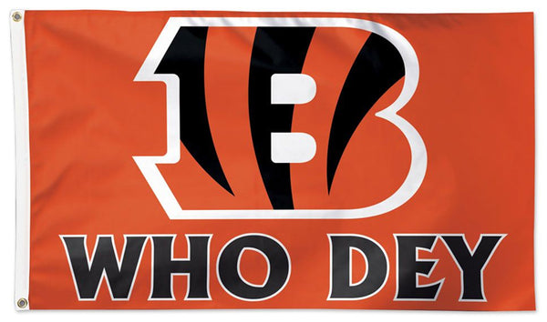 Cincinnati Bengals "WHO DEY" Official NFL Football Deluxe-Edition 3' x 5' Team Flag - Wincraft