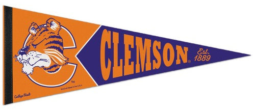 Clemson Tigers NCAA College Vault 1980s-Style Premium Felt Collector's Pennant - Wincraft