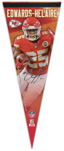 Clyde Edwards-Helaire Kansas City Chiefs Signature Series Premium Felt Collector's PENNANT - Wincraft