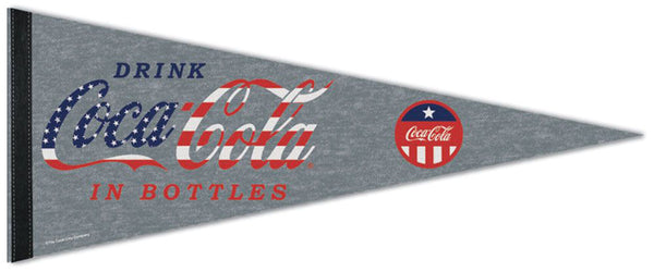 Coca-Cola "Drink In Bottles" Patriotic-Style Premium Felt Pennant - Wincraft