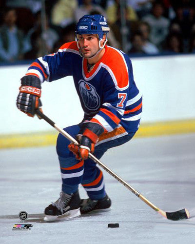 Paul Coffey "Super Defender" (c.1985) Edmonton Oilers Hockey Premium Poster Print - Photofile