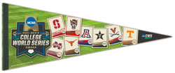 NCAA College World Series 2021 8-Team-Logos Premium Felt Commemorative Pennant - Wincraft