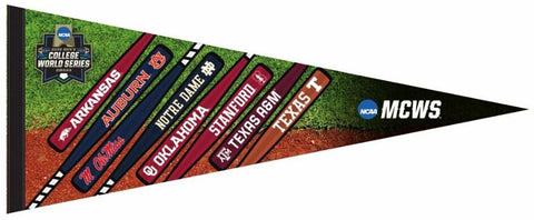 NCAA College World Series 2022 8-Team-Logos Premium Felt Commemorative Pennant - Wincraft