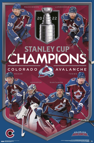 Colorado Avalanche 2022 Stanley Cup Champions Commemorative Poster T Sports Poster Warehouse 