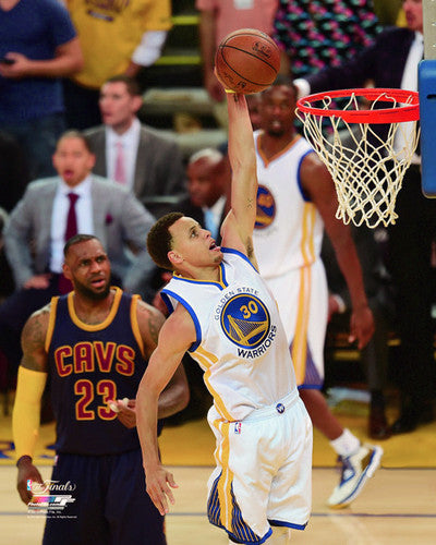 Stephen Curry "Finals Slam" (Outshone LeBron) Golden State Warriors Premium Poster - Photofile