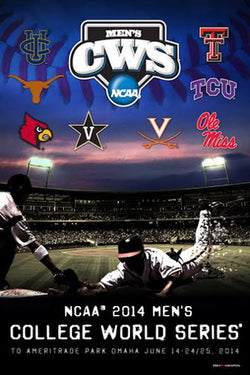 NCAA Baseball College World Series 2014 Official Event Poster - ProGraphs