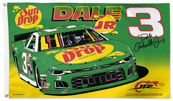 Dale Earnhardt Jr. CARS Tour #3 Sun Drop Chevy Camaro 3' x 5' Banner FLAG - Wincraft 2022