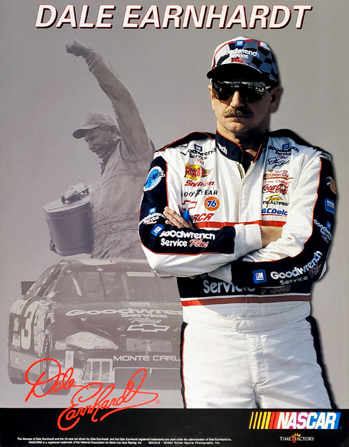 Dale Earnhardt "Silver and Black" NASCAR Poster Time Factory 2003