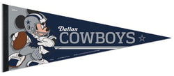 Dallas Cowboys "Mickey Mouse QB Gunslinger" Official NFL/Disney Premium Felt Pennant - Wincraft