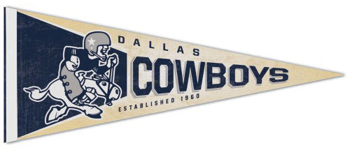 Dallas Cowboys NFL Retro 1960-1970 Style Premium Felt Collector's Pennant - Wincraft
