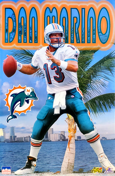 Dan Marino "Pure Florida" Miami Dolphins NFL Football Action Poster - Starline1997
