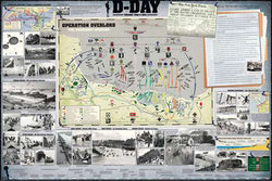D-Day WWII Normandy Invasion Military History Wall Chart Poster - Eurographics