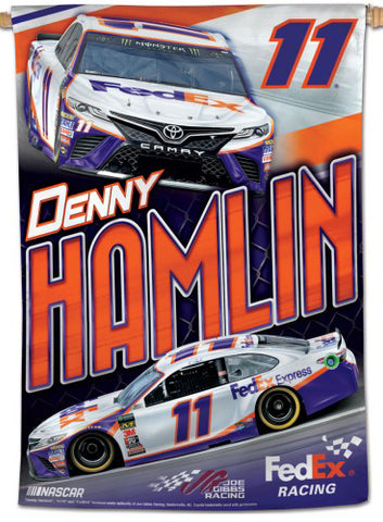Denny Hamlin NASCAR FedEx #11 Premium 28x40 WALL BANNER - Wincraft