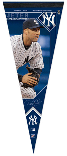Derek Jeter "Intensity" New York Yankees Premium Felt Collector's Pennant (2012) - Wincraft