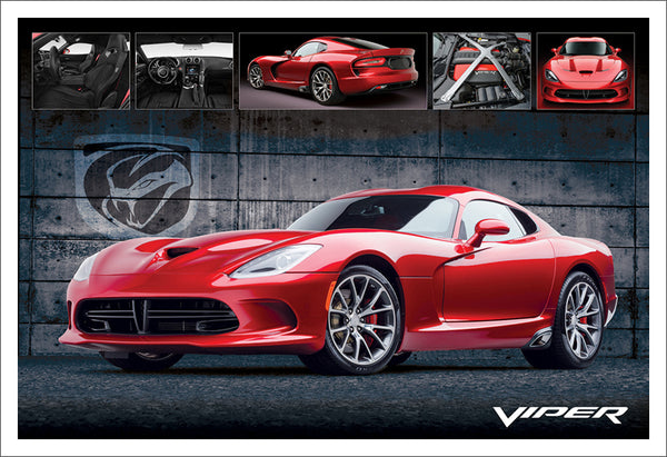 Dodge Viper Official Chrysler Supercar Sports Car Premium Poster Print - Eurographics