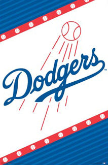 Los Angeles Dodgers Official MLB Baseball Team Logo Poster - Costacos Sports