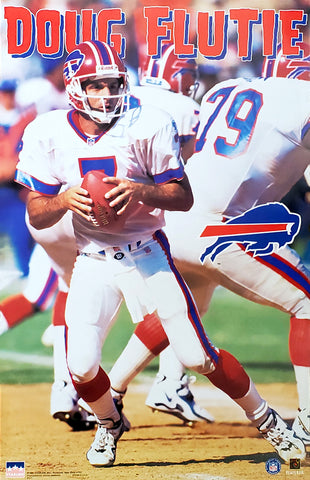 Doug Flutie "Action" Buffalo Bills NFL Football Poster - Starline1999