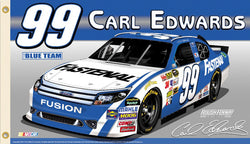 Carl Edwards "Blue Team 99" 3'x5' Flag (2012) - BSI