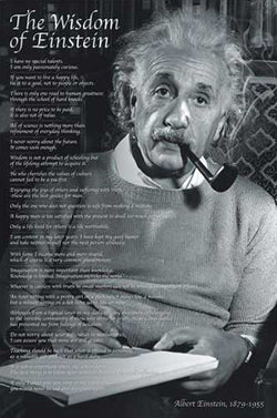 The Wisdom of Albert Einstein Poster (22 Quotations) - Eurographics