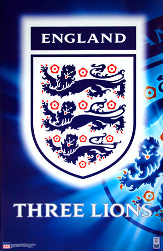 Team England Football Three Lions Crest Poster - Starline