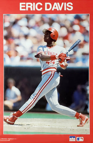 Eric Davis Cincinnati Reds MLB Baseball Action Poster - Starline1989