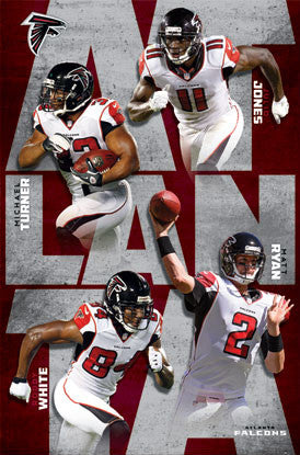 Atlanta Falcons "Super Four" NFL Action Poster - Costacos 2012