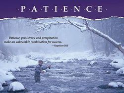 Fishing "Patience" (Fly Fishing in Winter) Motivational Poster - Jaguar