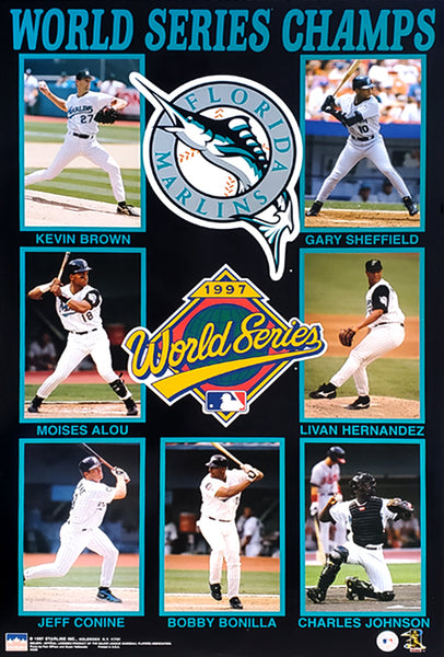 Florida Marlins 1997 World Series Champions Official MLB Commemorative Poster - Starline