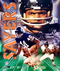 Gale Sayers "Legend" Chicago Bears NFL Action Collage Premium Poster Print - Photofile