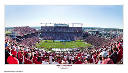 South Carolina Football "Gamecocks Turn Tide" (10/9/2010) Panoramic Poster Print - Sport Photos