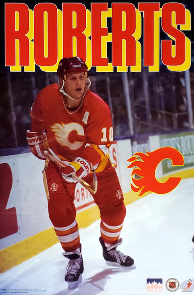 Gary Roberts Calgary Flames NHL Hockey Action Poster - Starline 1994