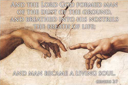 Genesis 2:7, Michelangelo's Hands of Creation - Eurographics