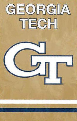 Georgia Tech Yellow Jackets "GT" Premium Applique Team Banner Flag - Party Animal