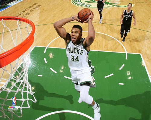 Giannis Antetokounmpo "SuperSlam" Milwaukee Bucks NBA Action Premium Poster - Photofile 16x20