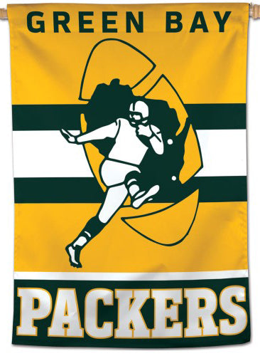 Green Bay Packers Retro-1960s-Lombardi-Era-Style Official NFL Football Wall BANNER Flag - Wincraft