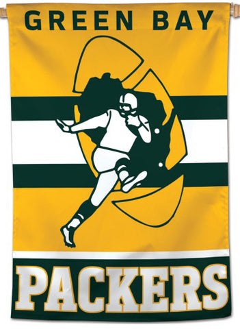 Green Bay Packers Retro-1960s-Lombardi-Era-Style Official NFL Football Wall BANNER Flag - Wincraft