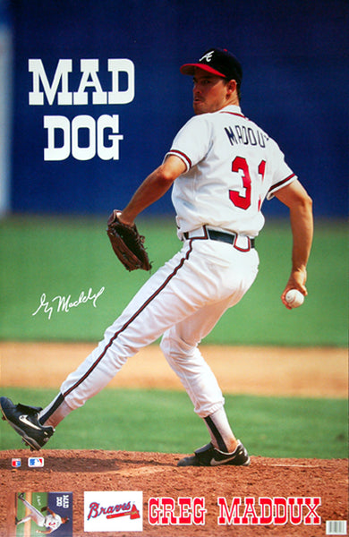 Greg Maddux "Mad Dog" Atlanta Braves Poster - Marketcom1993