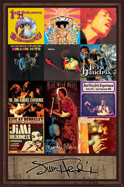Jimi Hendrix Discography Poster - Aquarius Images