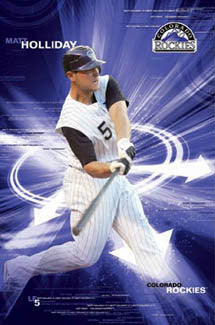 Matt Holliday "Cyclone" Colorado Rockies Poster - Costacos 2008